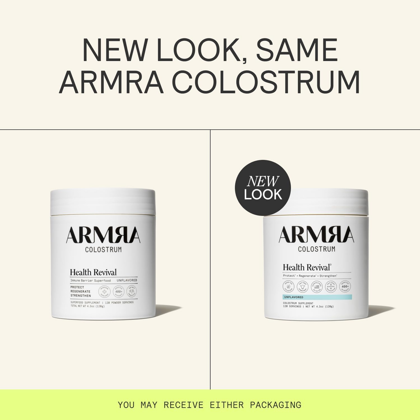 ARMRA Colostrum Powder | Gut Health & Bloating | Skin & Hair | Immunity | Keto, Gluten & Fat-Free | 90 Servings