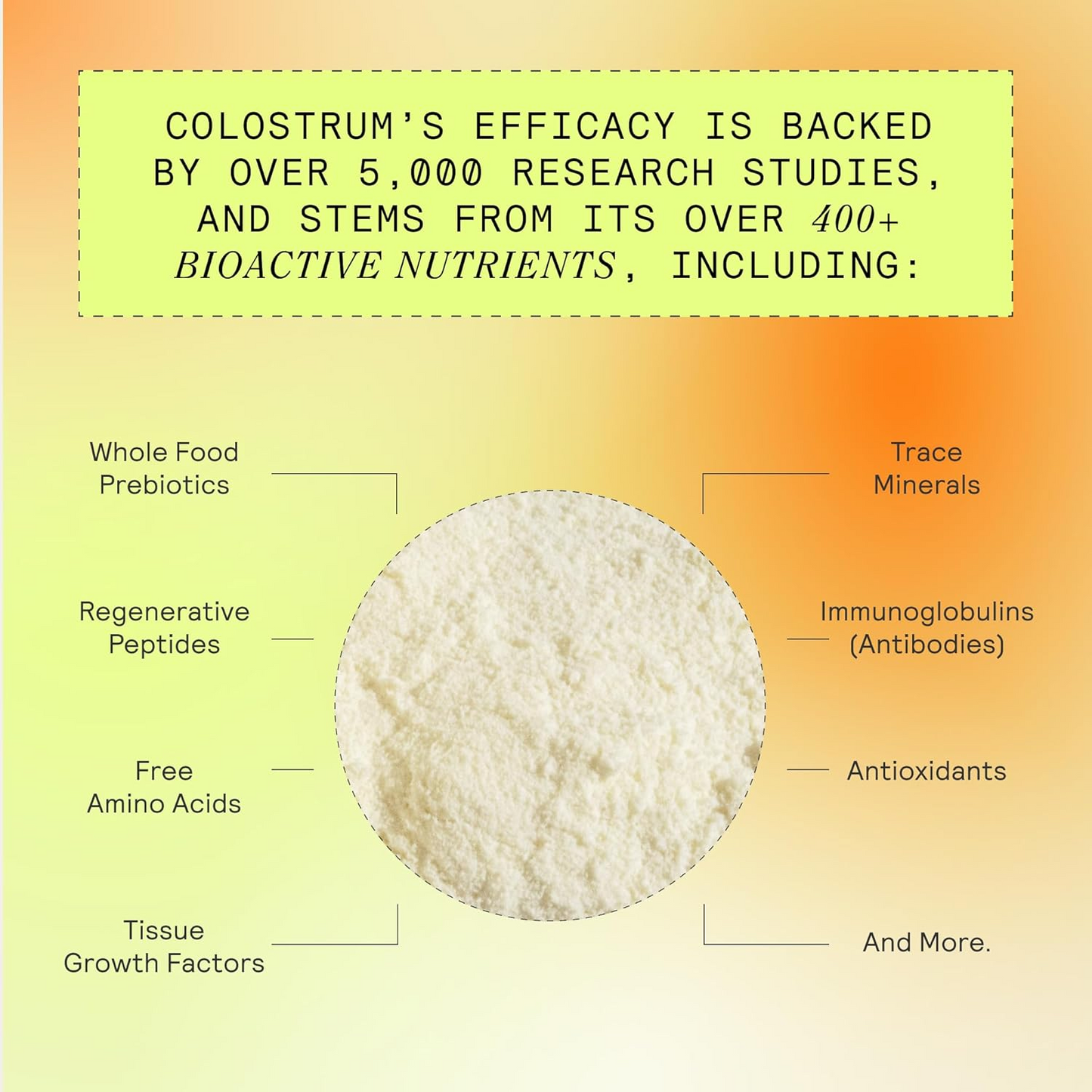 ARMRA Colostrum Powder | Gut Health & Bloating | Skin & Hair | Immunity | Keto, Gluten & Fat-Free | 90 Servings